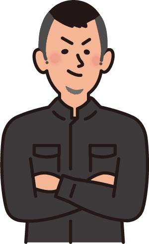 コワモテ社長のイラスト